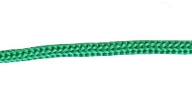 Шнур с наконечниками "крючок-прозрачный" для пакетов, Зелёный, 6 мм, 100 шт